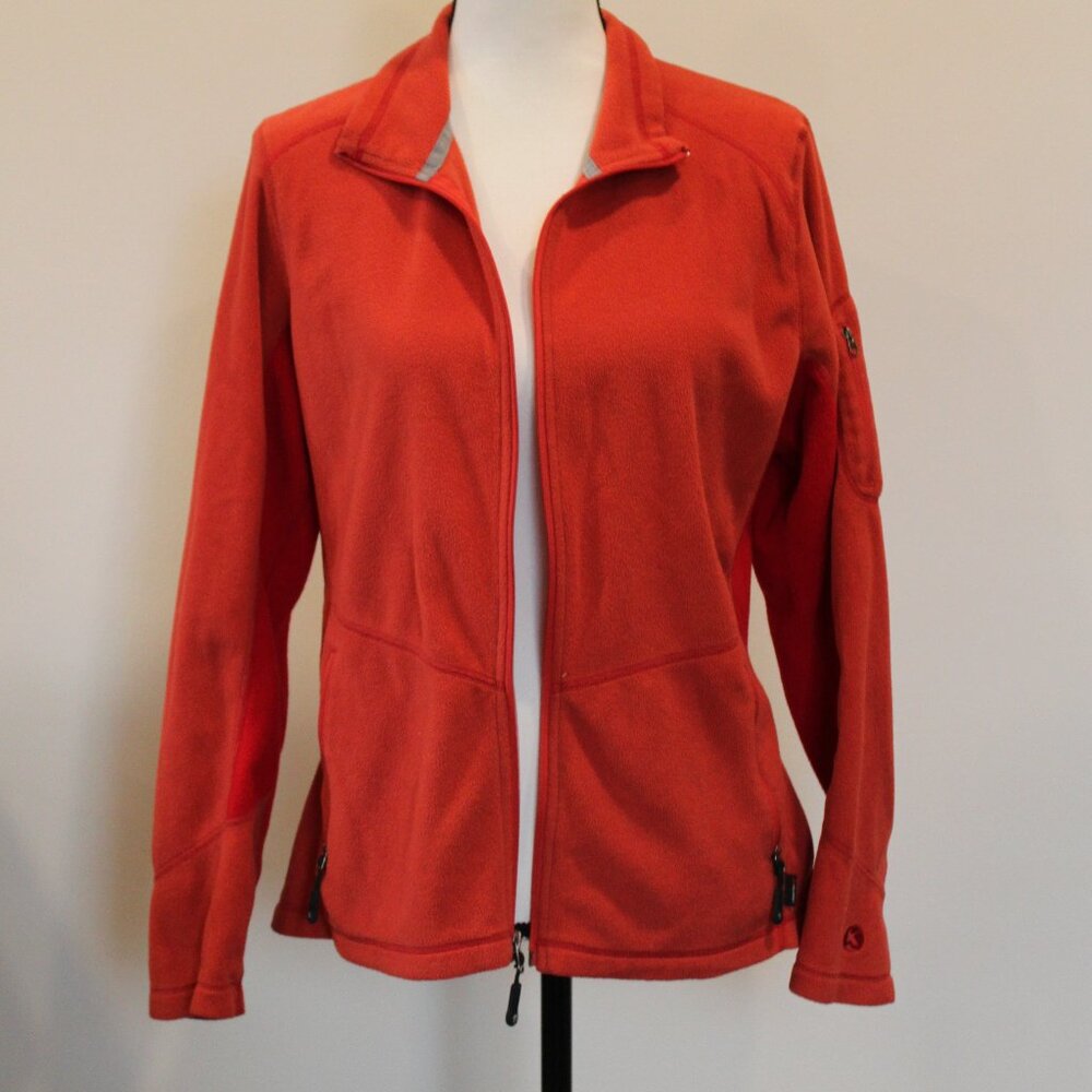 Gander Mountain Medium Weight Fleece Jacket in Orange/Red Size L